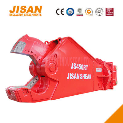 Le forbici per metallo per escavatori JS400RT sono la soluzione definitiva per il taglio e il recupero di rottami