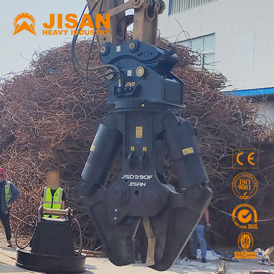 Tassere metalliche per escavatori versatili con ampia apertura della mascella e potente cilindro di potenza per il riciclo e la demolizione del calcestruzzo