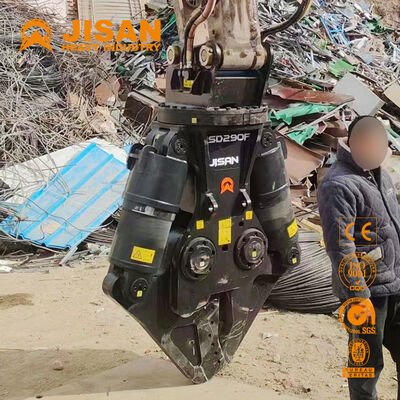 Tassere metalliche per escavatori versatili con ampia apertura della mascella e potente cilindro di potenza per il riciclo e la demolizione del calcestruzzo