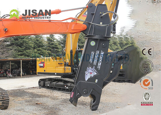 Cesoia per escavatore in acciaio resistente all'usura Hardox 450 con rotazione a 360 gradi per installazione su braccio da 40-50 tonnellate