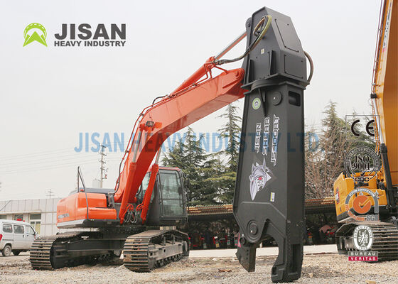 Cesoia per escavatore in acciaio resistente all'usura Hardox 450 con rotazione a 360 gradi per installazione su braccio da 40-50 tonnellate