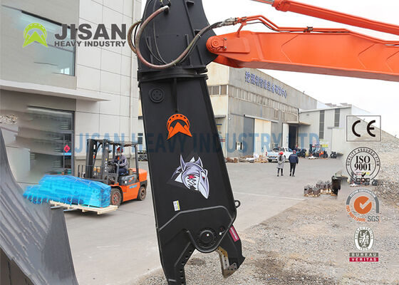 Cesoia per escavatore in acciaio resistente all'usura Hardox 450 con rotazione a 360 gradi per installazione su braccio da 40-50 tonnellate